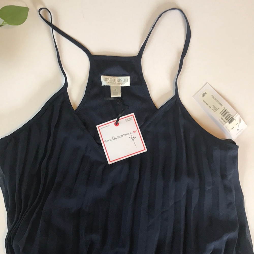 NWT Bisou Bisou Navy Prom Bridesmaid Formal Dress